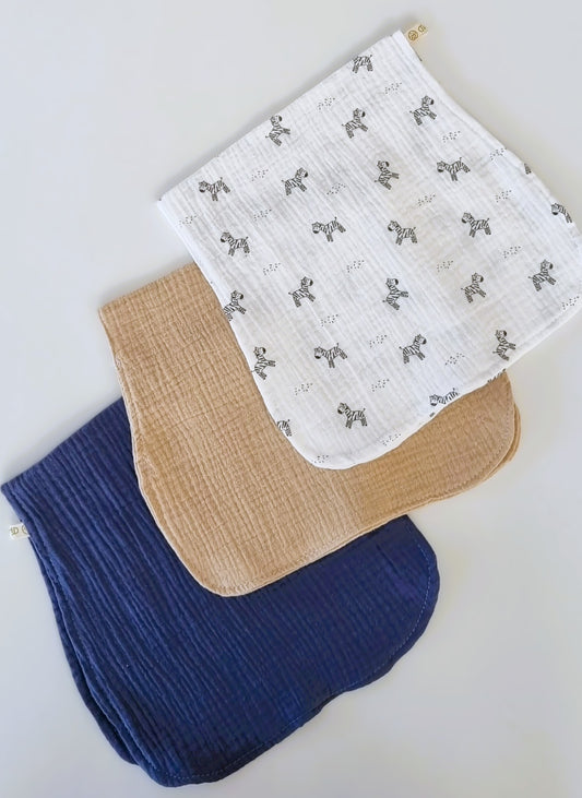 Σετ Πανάκια Μουσελίνας XXL - Burp Cloth Zebra combo