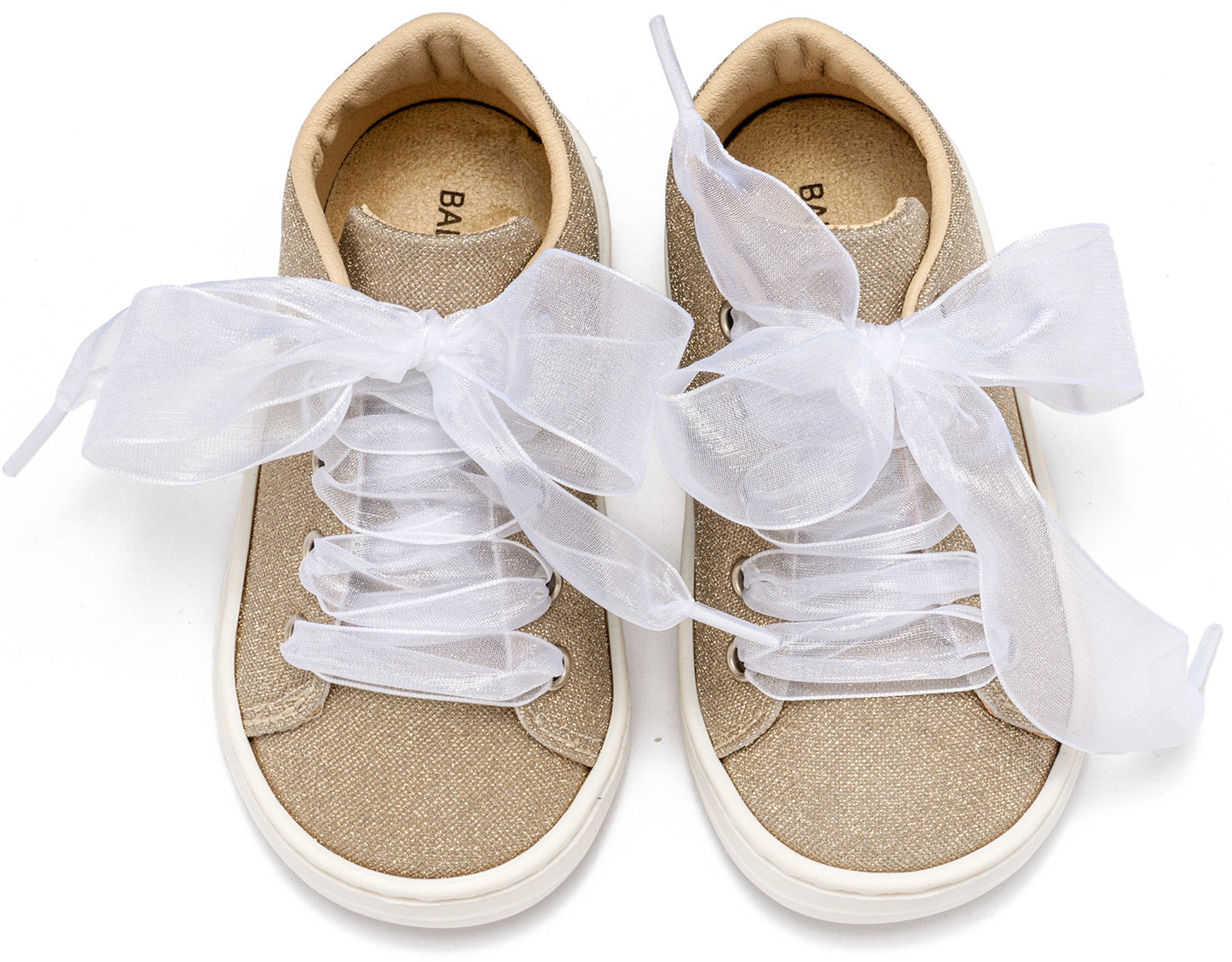 Sneaker απο Ύφασμα και Δέσιμο Κορδέλα  Πλατίνα