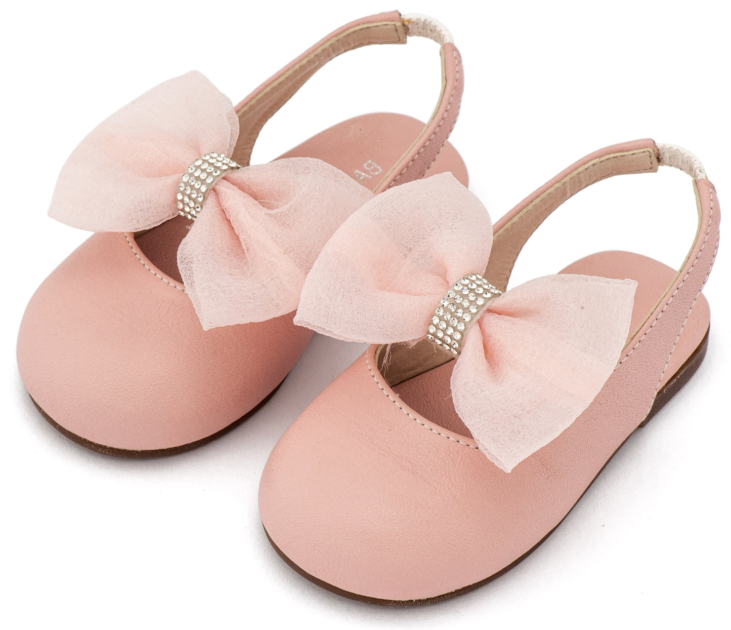 Γαλλικό Σαμπό με Φιόγκο Οργάντζας και Στρας Ροζ