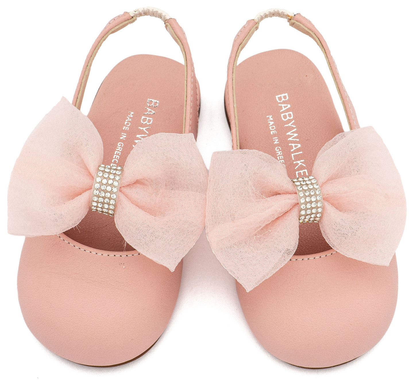 Γαλλικό Σαμπό με Φιόγκο Οργάντζας και Στρας Ροζ