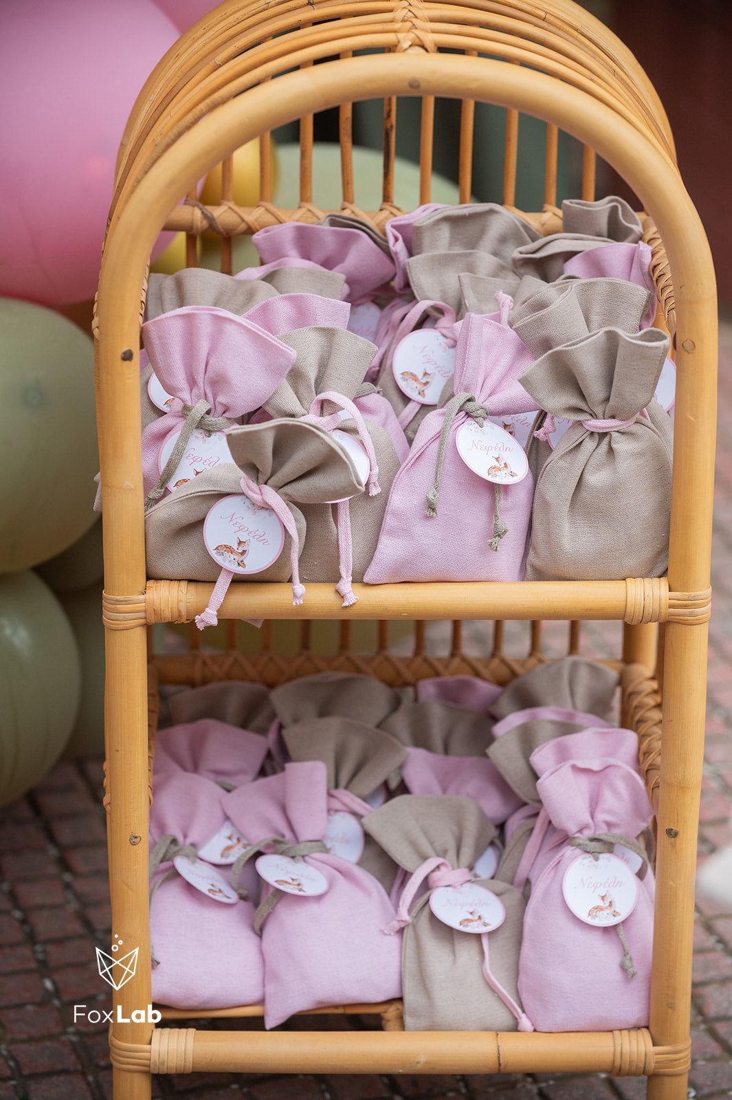 Μπομπονιέρα Βάπτισης Πουγκί