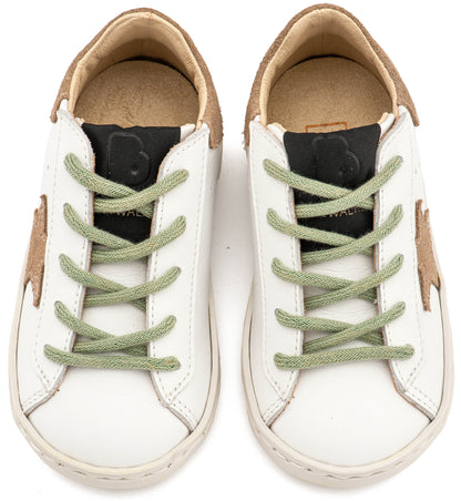 Τρίχρωμο Sneaker Δετό EXC5315  Λευκό Μπεζ Μέντα