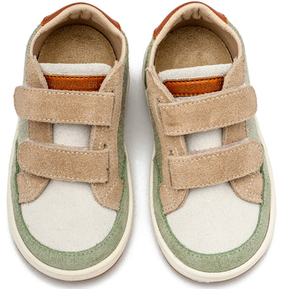 Δίχρωμο Sneaker Διπλό Χρατς EXC5297  Μέντα Μπεζ Λευκό
