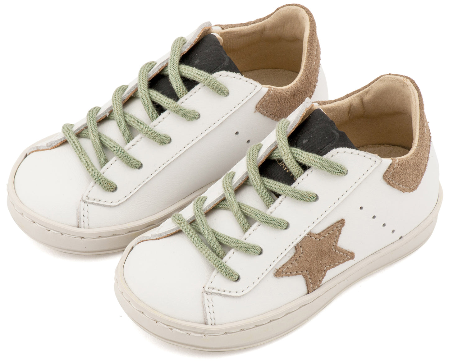 Τρίχρωμο Sneaker Δετό EXC5315  Λευκό Μπεζ Μέντα