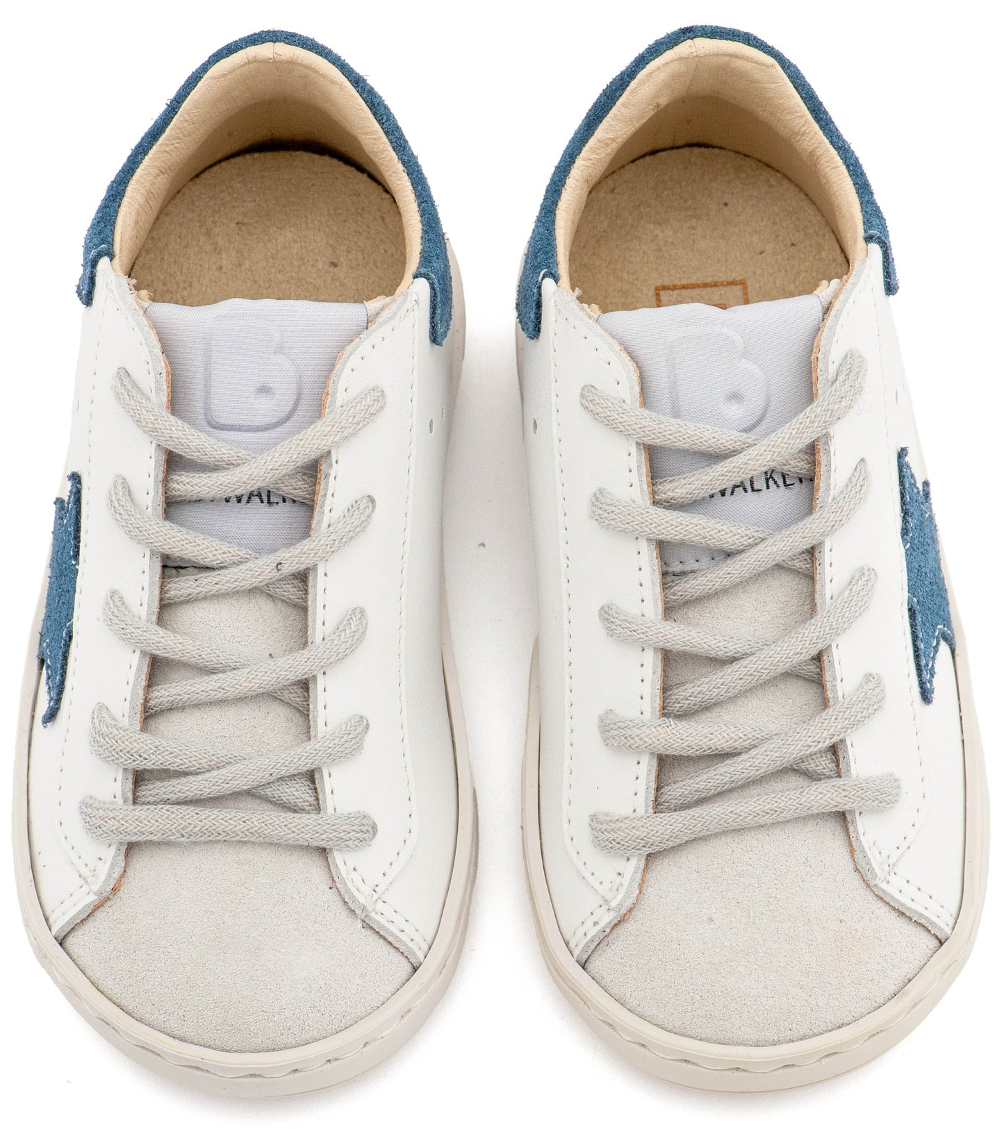 Τρίχρωμο Sneaker Δετό EXC5315  Λευκό Μπλε Ρουά Γκρι