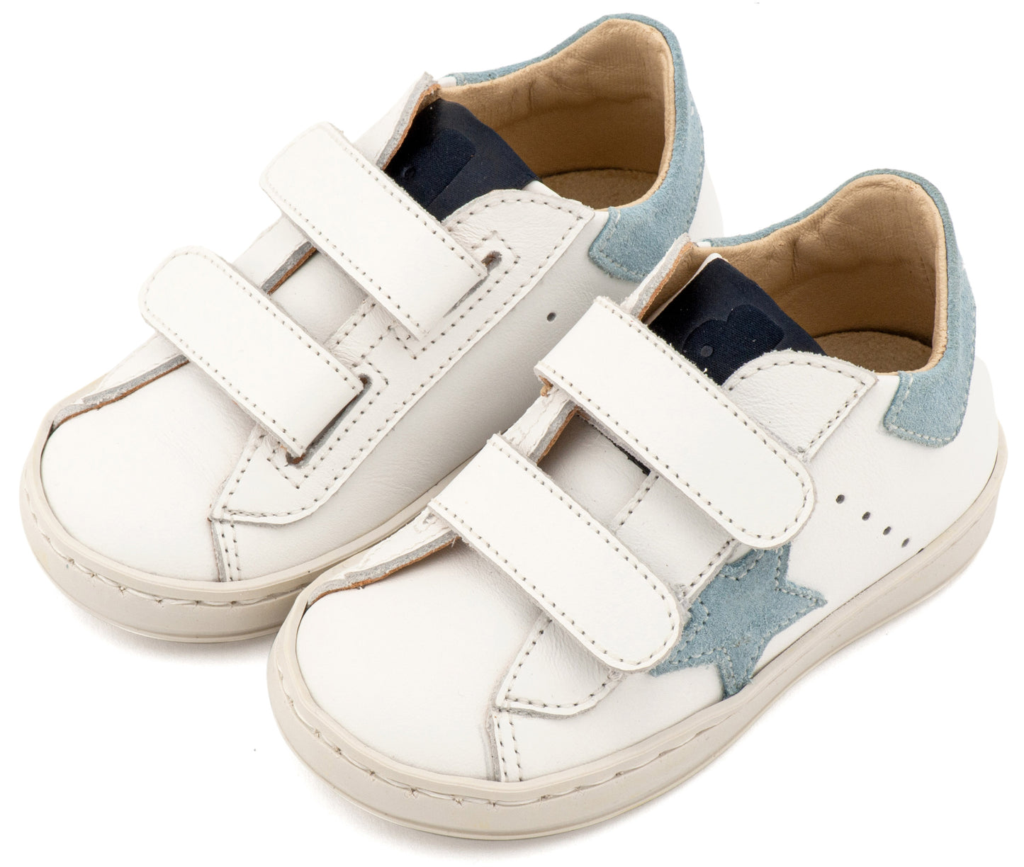 Τρίχρωμο Sneaker Διπλό Χρατς EXC5316  Λευκό Σιέλ