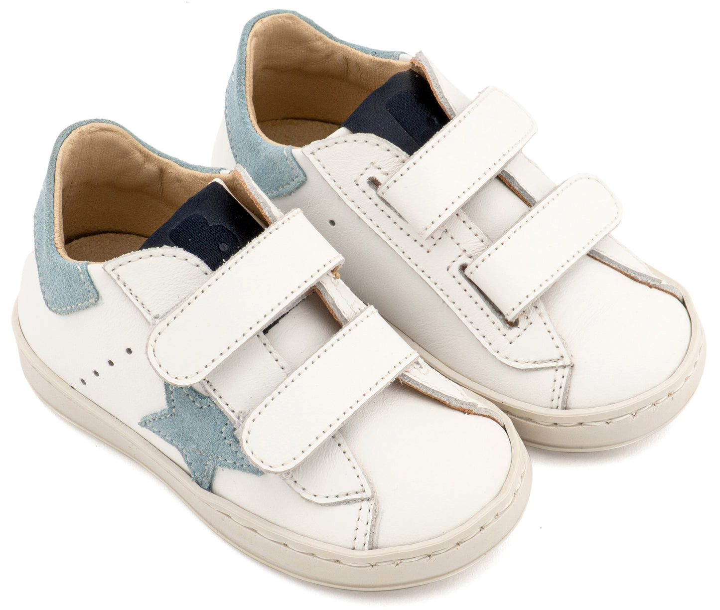 Τρίχρωμο Sneaker Διπλό Χρατς EXC5316  Λευκό Σιέλ