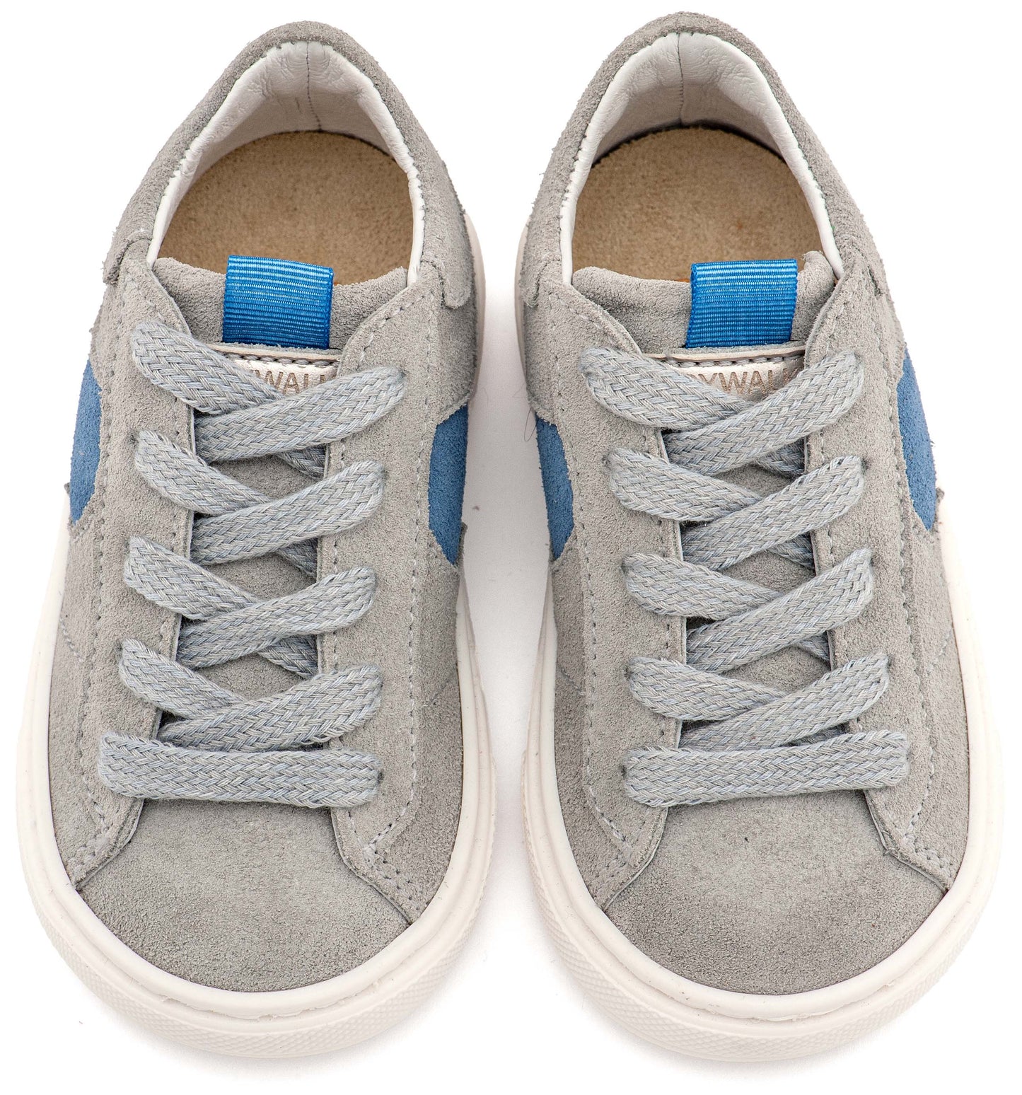 Δίχρωμο Sneaker Δετό EXC8002 Γκρι Μπλε Ρουά
