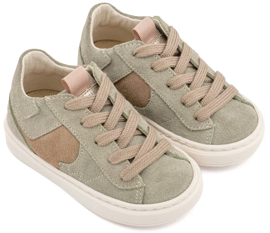 Δίχρωμο Sneaker Δετό EXC8002 Μέντα Μπεζ