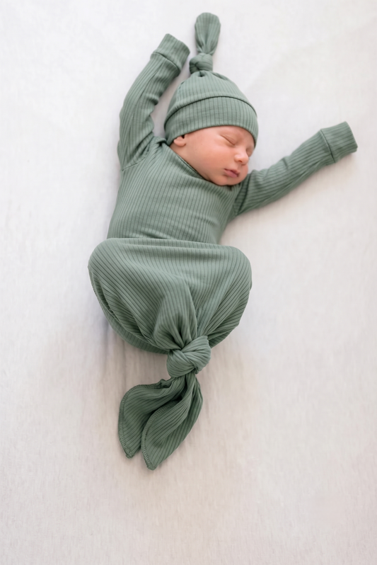 Baby Gown Sage Green- Βρεφικό Φορμάκι Ύπνου