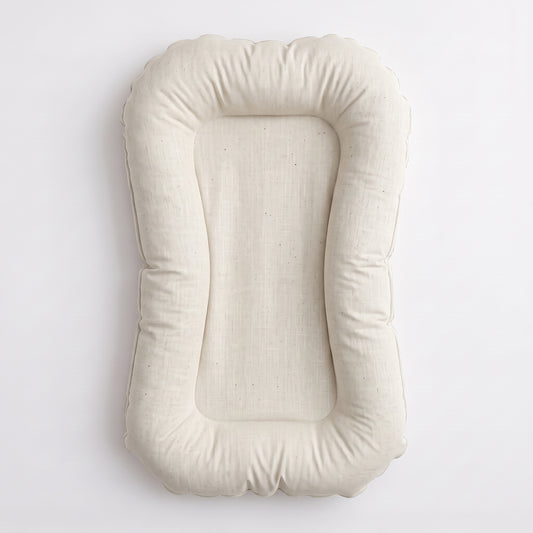 Νέας γενιάς cocoon Safe-Lounge Baby Nest - Linen Natural