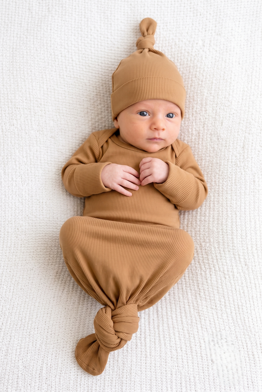 Baby Gown Caramel- Βρεφικό Φορμάκι Ύπνου-  My First Organics