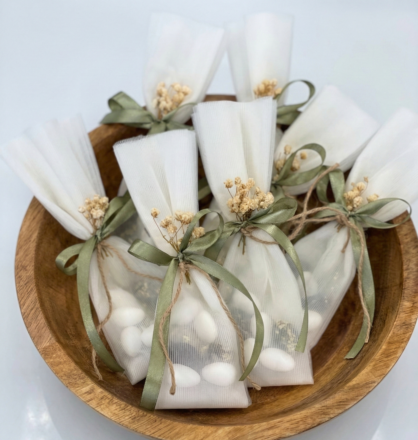 Οικονομική μπομπονιέρα βάπτισης τούλι SKU15697