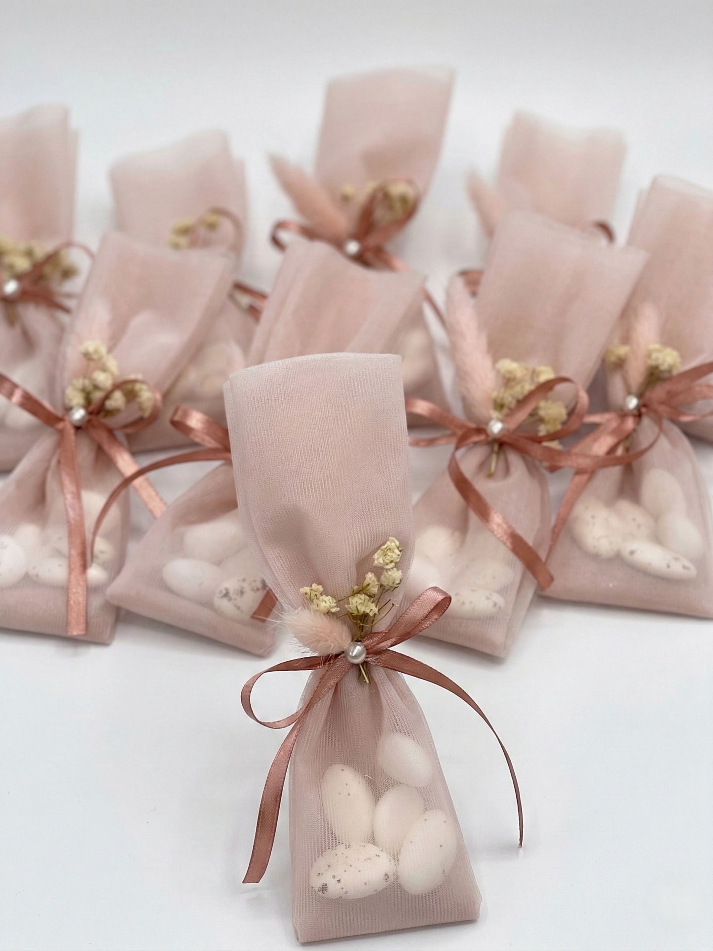 Οικονομική μπομπονιέρα βάπτισης τούλι SKU15697