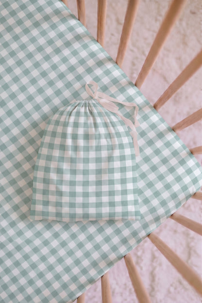 Sage Gingham Σετ Σεντόνια