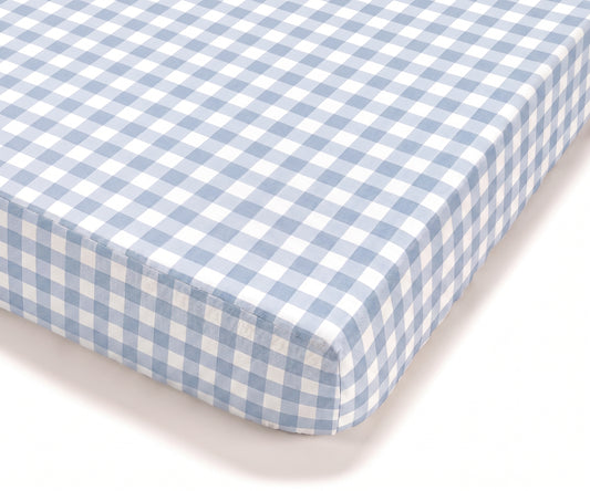 Blue Gingham Σετ Σεντόνια