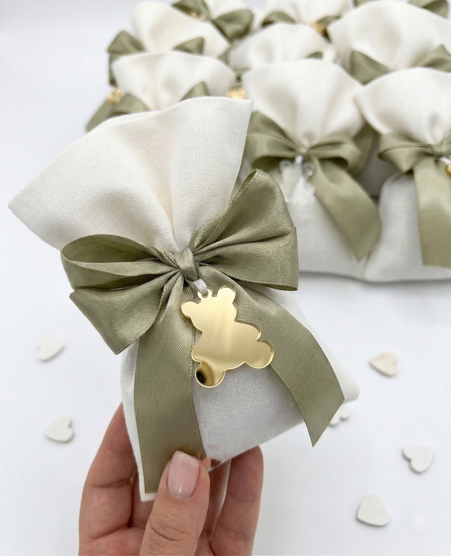 Μπομπονιέρα Βάπτισης Πουγκί SKU15698