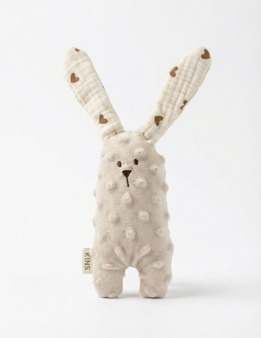 Baby Bunny κουδουνίστρα - Hearts- Crema