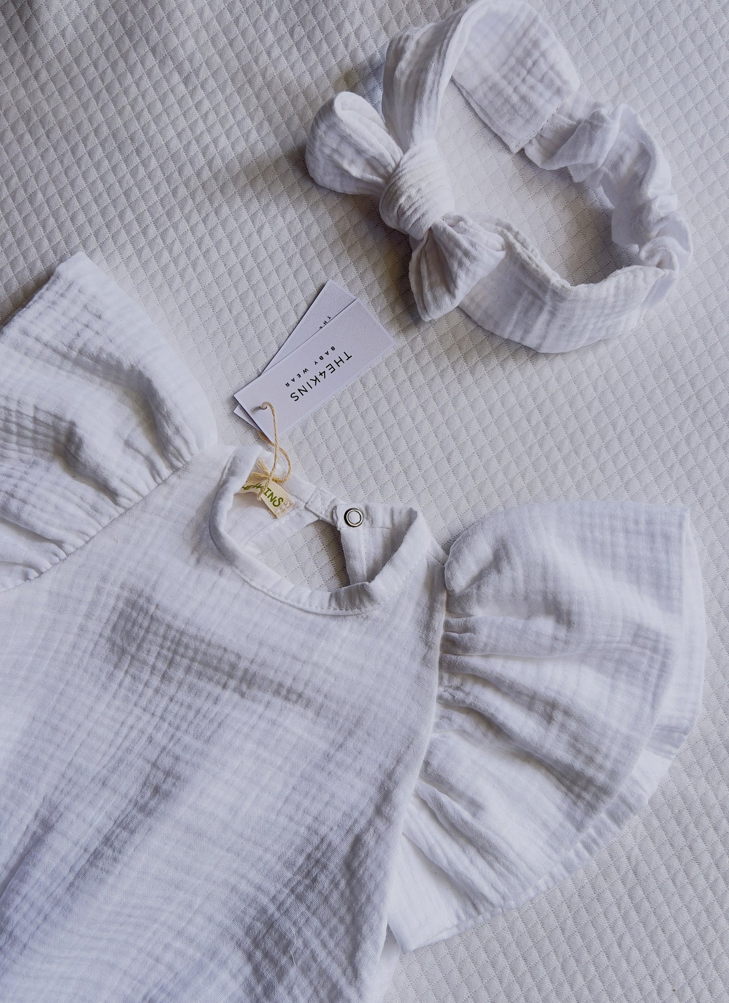 Muslin Wings Romper - Vanilla White