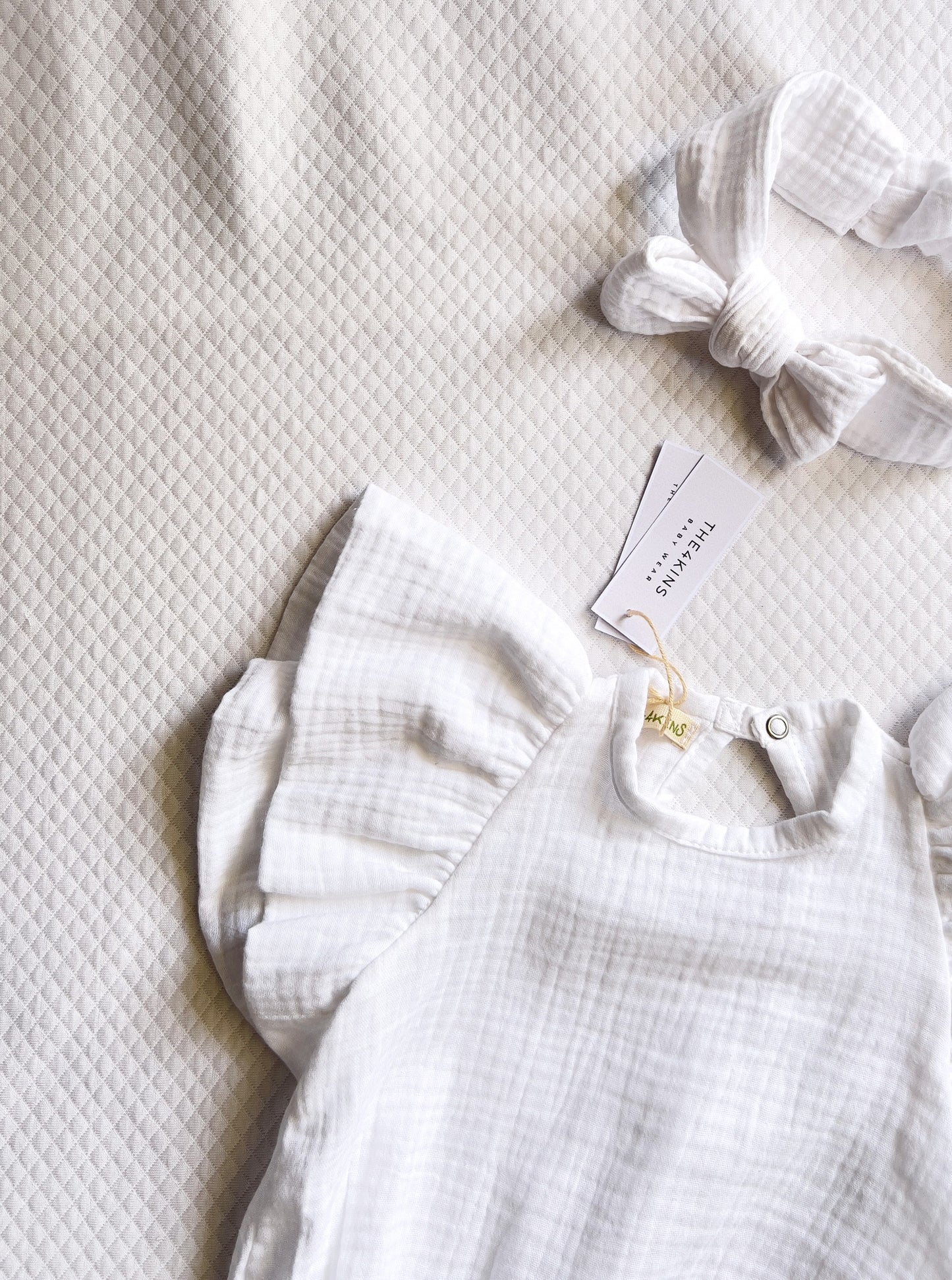 Muslin Wings Romper - Vanilla White