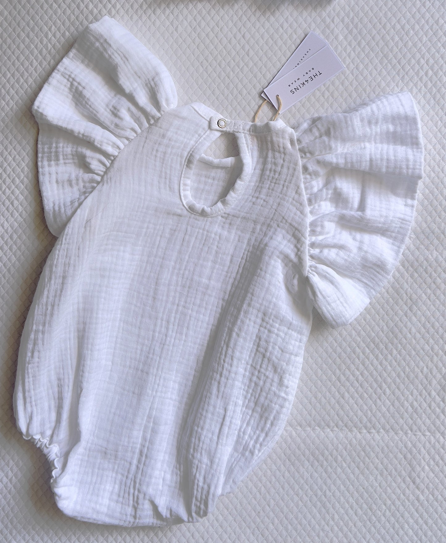 Muslin Wings Romper - Vanilla White