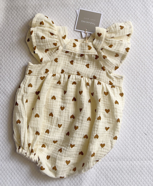 Muslin Vintage Romper Φορμάκι - Hearts