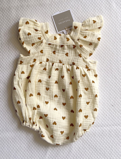 Muslin Vintage Romper Φορμάκι - Hearts