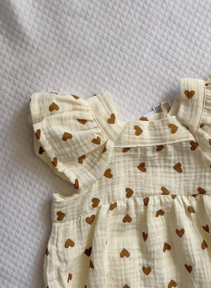 Muslin Vintage Romper Φορμάκι - Hearts