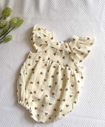 Muslin Vintage Romper Φορμάκι - Hearts