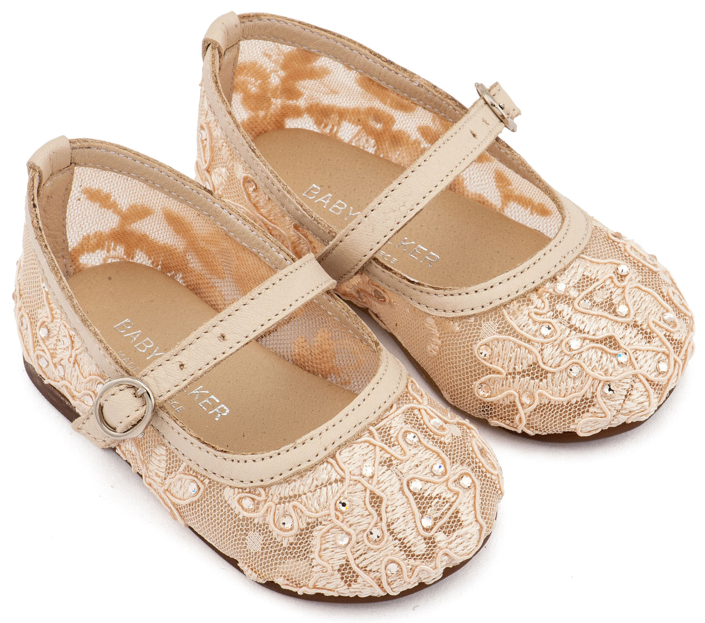 Γοβάκι απο Ύφασμα Φιλντιρέ Δαντέλα (Λευκό\ Beige)