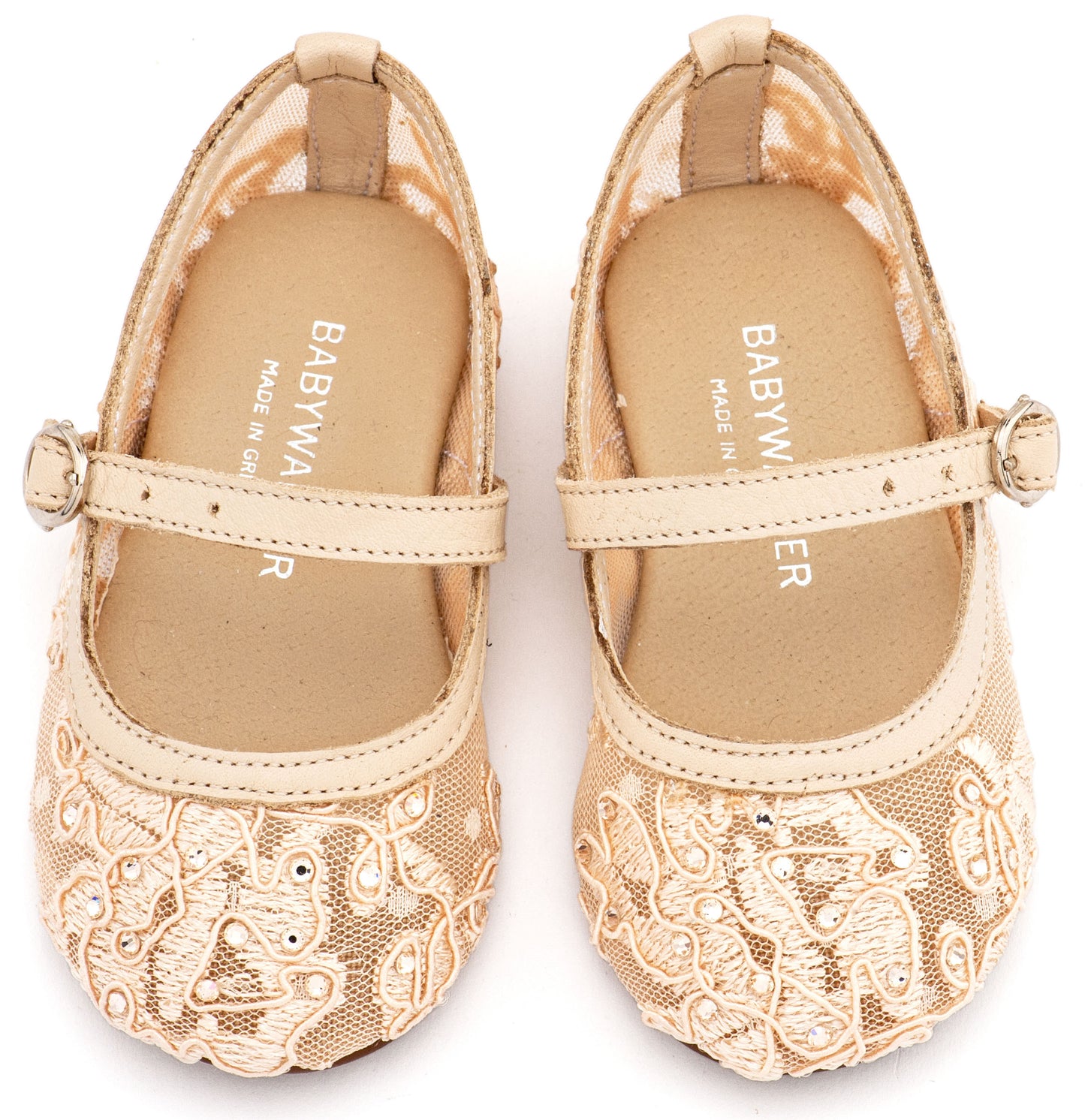 Γοβάκι απο Ύφασμα Φιλντιρέ Δαντέλα (Λευκό\ Beige)