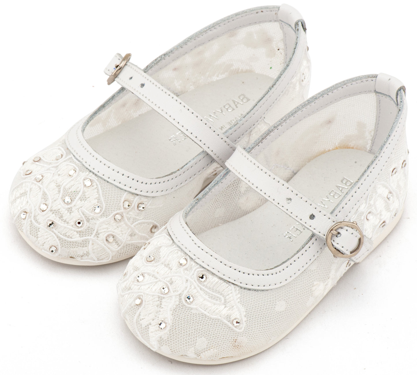 Γοβάκι απο Ύφασμα Φιλντιρέ Δαντέλα (Λευκό\ Beige)