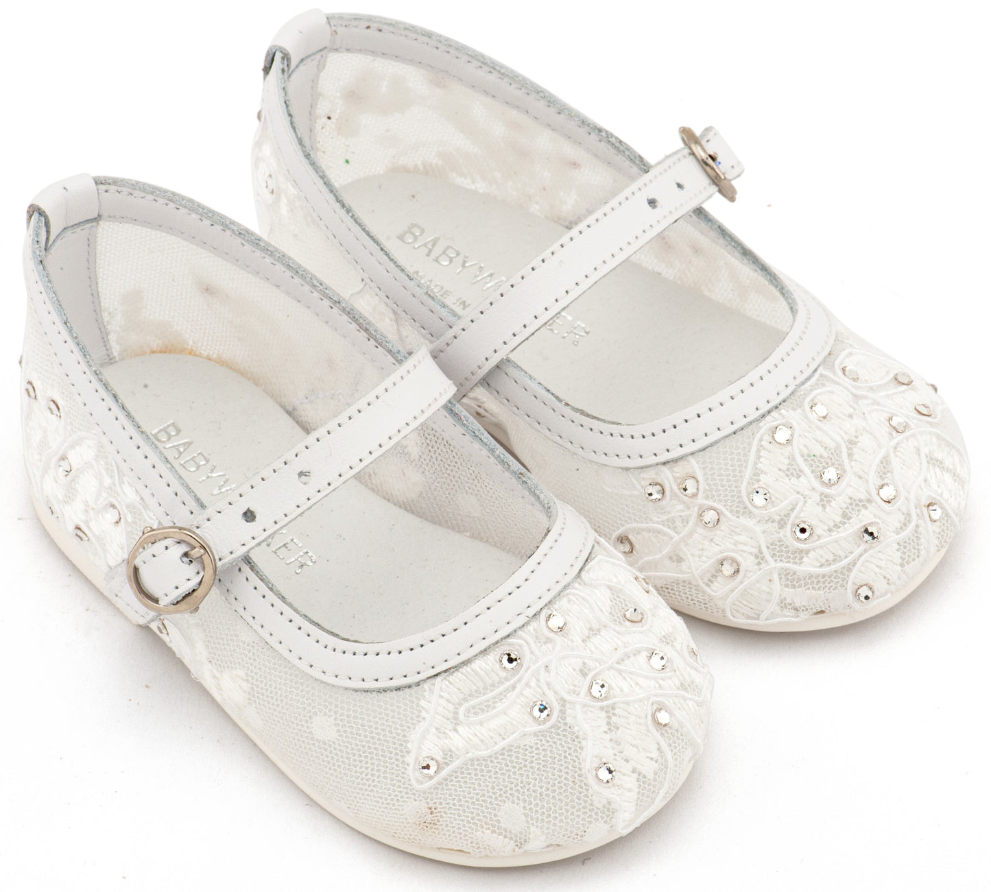 Γοβάκι απο Ύφασμα Φιλντιρέ Δαντέλα (Λευκό\ Beige)