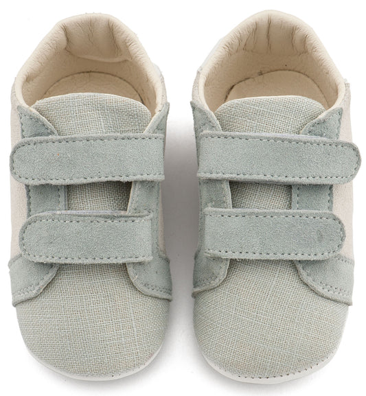 Δερμάτινο Σνικερ με Χρατς MI1138 Λευκό Μίνεραλ