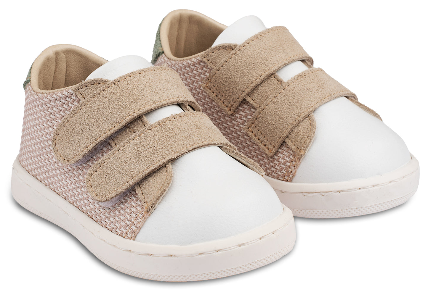 Sneakers Διπλή Μπαρέτα Χρατς PRI2104  Μπεζ Λευκό Μέντα