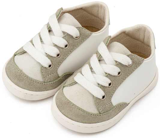 Δερμάτινο Δετό Sneakers PRΙ2120 Λευκό Μέντα