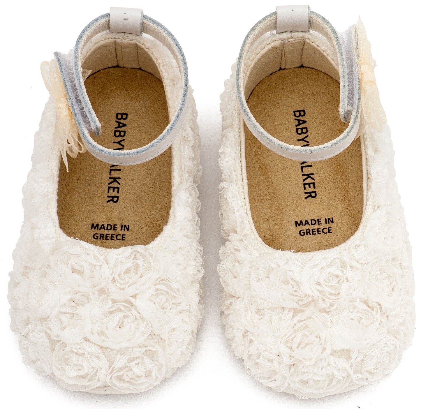 Μπαλαρίνα Διακοσμημένη με Chiffon Λουλούδια PRI2654 Λευκό