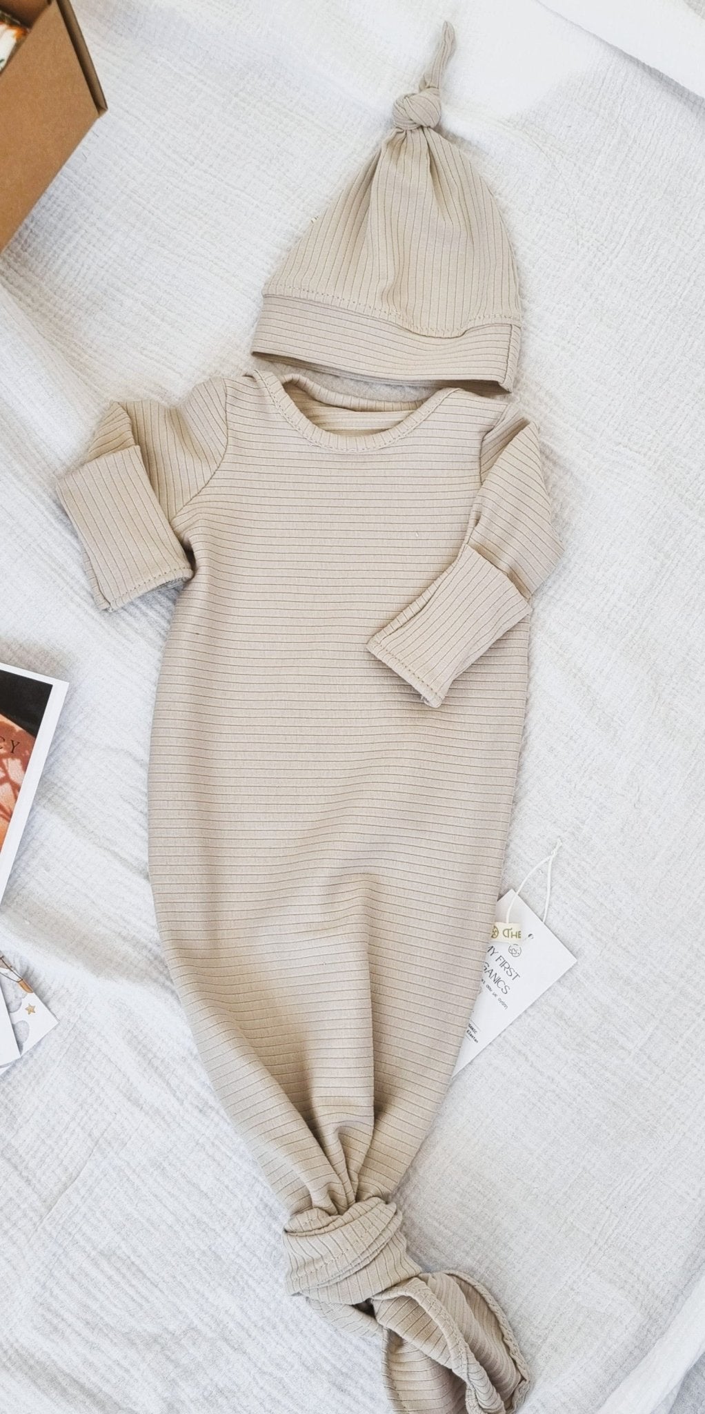 Baby Gown Natural - Βρεφικό Φορμάκι Ύπνου - My First Organics - The4kins baby brand