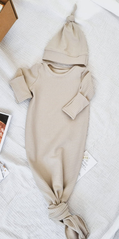 Baby Gown Natural - Βρεφικό Φορμάκι Ύπνου - My First Organics - The4kins baby brand