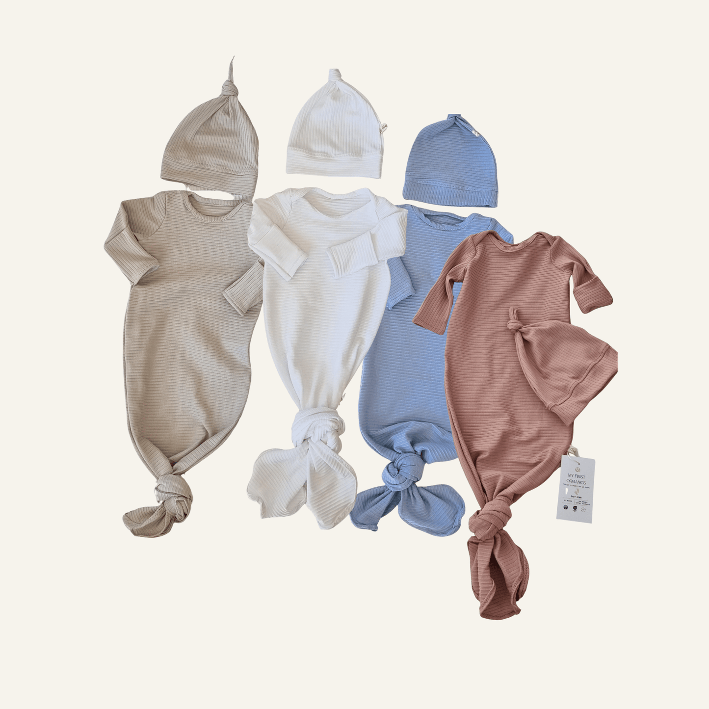 Baby Gown Rosa - Βρεφικό Φορμάκι Ύπνου - My First Organics - The4kins baby brand