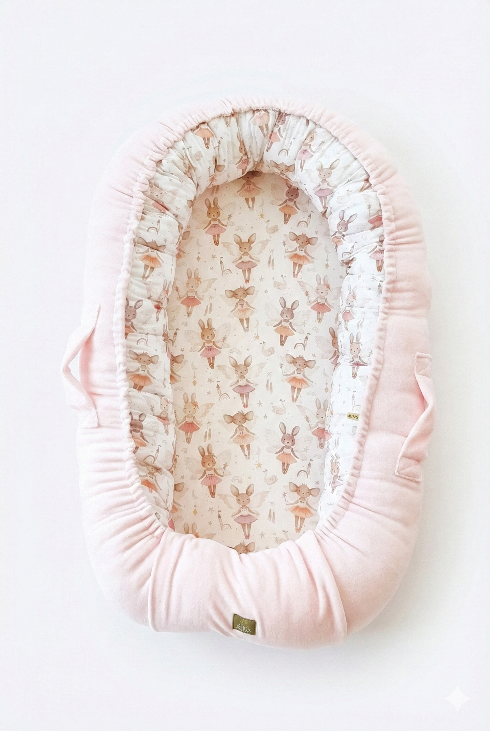 Φωλιά ύπνου μωρού Fairyland με σχέδιο νεράιδες ροζ