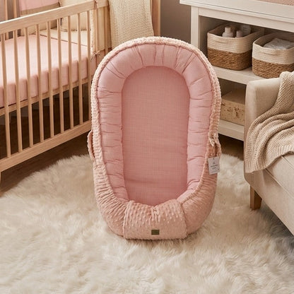 Ροζ χειροποίητο Baby Nest Girly ιδανικό για νεογέννητο κορίτσι