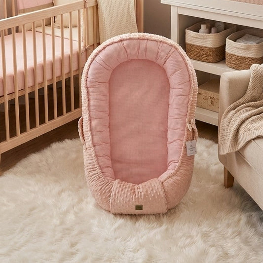 Ροζ χειροποίητο Baby Nest Girly ιδανικό για νεογέννητο κορίτσι