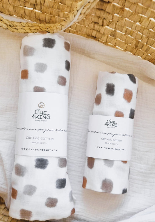 Boho Dots Πάνα Αγκαλιάς/Μουσελίνα - The4kins baby brand