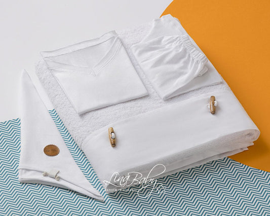 Cotton Pouch Λαδόπανα Βάπτισης - The4kins baby brand