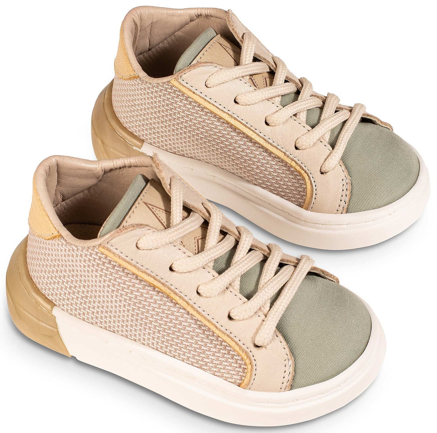 Δίχρωμο Δετά Sneaker Μπεζ Μέντα - The4kins baby brand