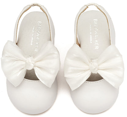 Γαλλικό Σαμπό με Φιόγκο Chiffon Λευκό - The4kins baby brand