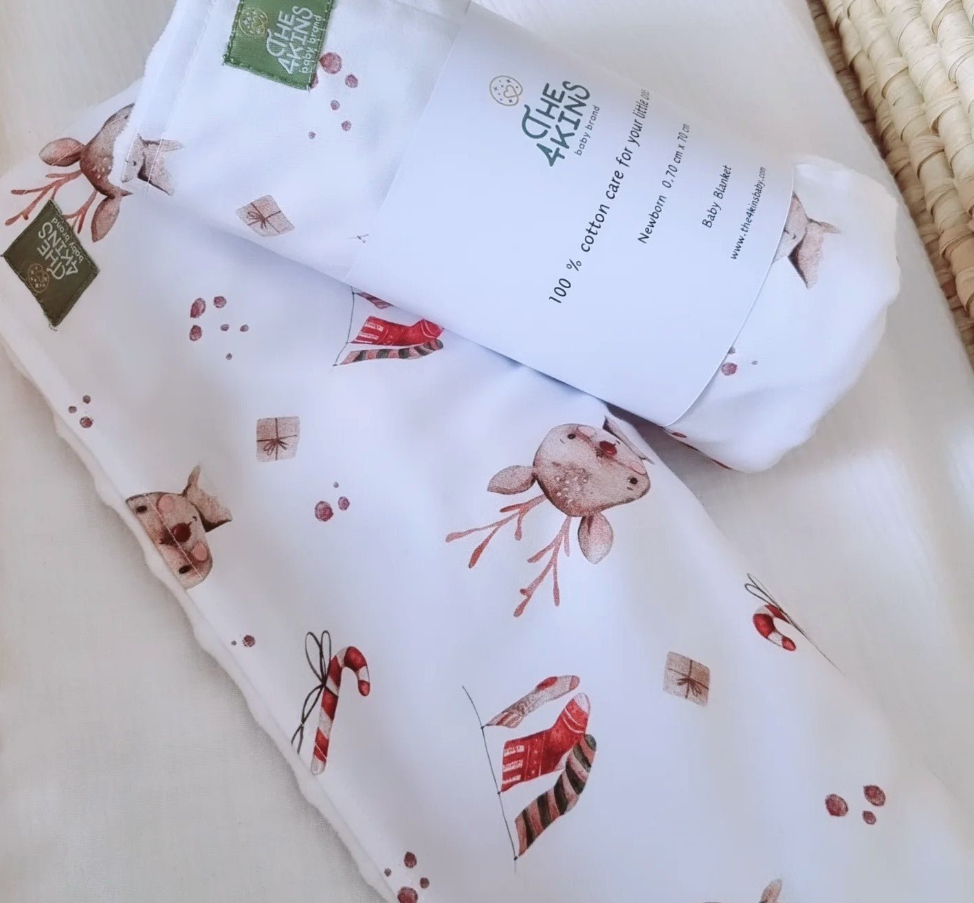 Lollipop Reindeer Minky Κουβερτούλα - The4kins baby brand