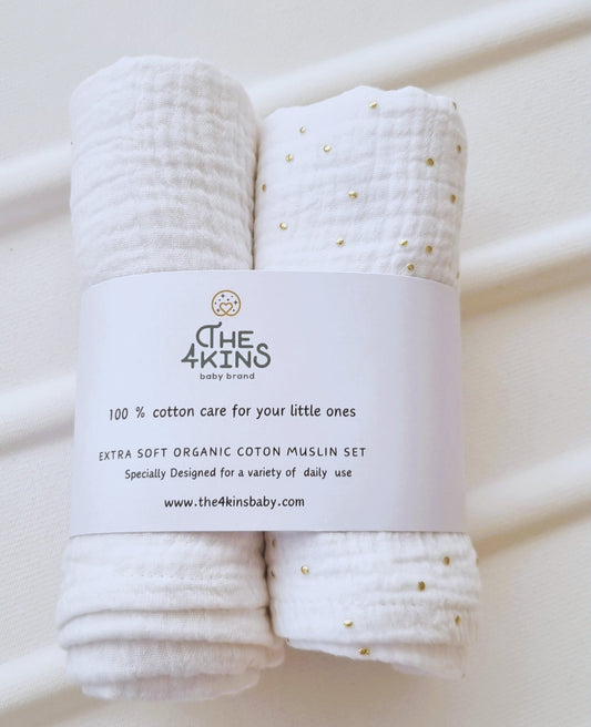 Muslin set - Πάνες Αγκαλιάς - The4kins baby brand