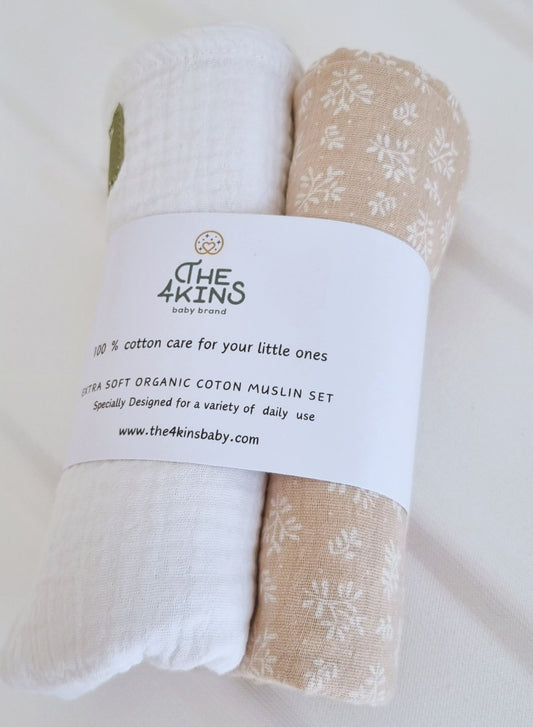 Muslin set - Πάνες Αγκαλιάς - The4kins baby brand